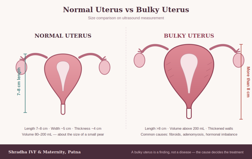 normal vs bulky uterus