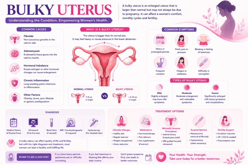 what are the causes of bulky uterus and treatment