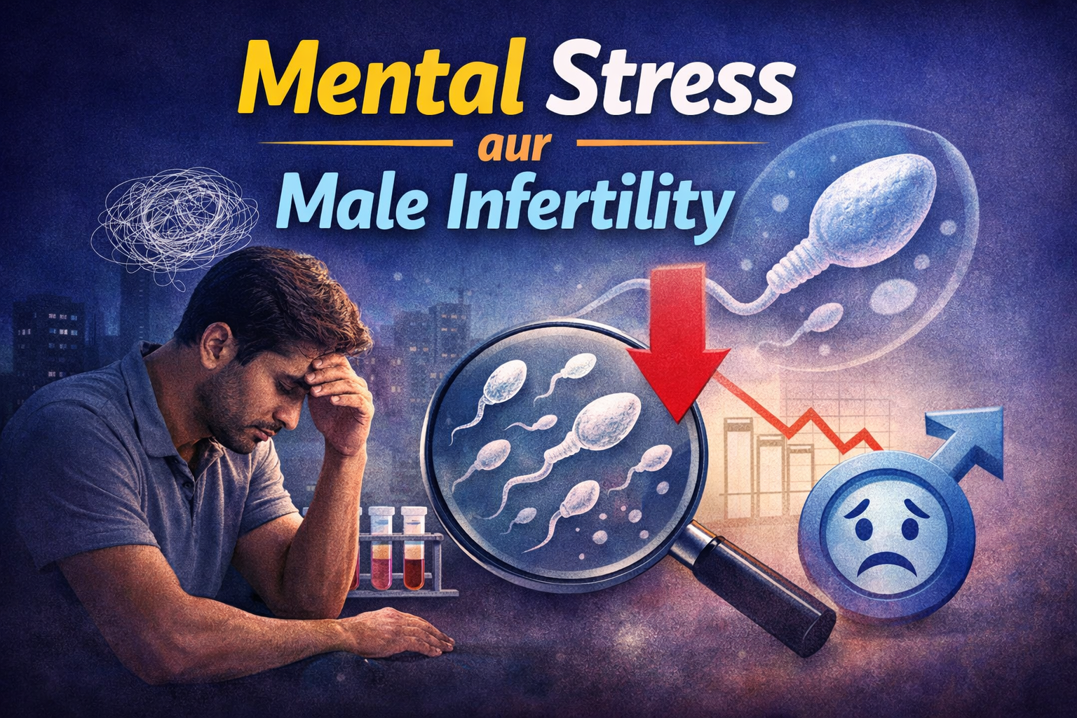 क्या Stress से Sperm Count कम हो सकता है? Male Infertility का सच