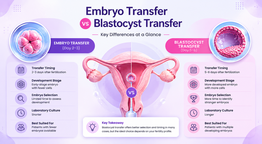 embryo transfer vs blastocyst transfer