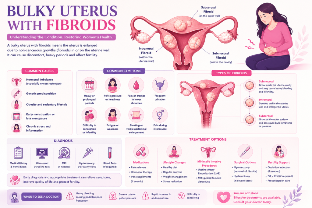 bulky uterus with fibroids