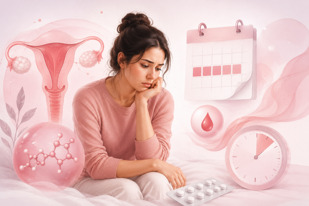 short periods due to low progesterone